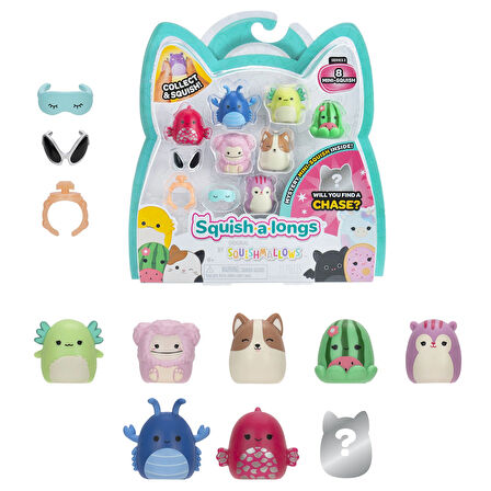 Squishmallows Squish-a-longs 8 Figür + Yüzük Set Seri 2 - 1 ADET