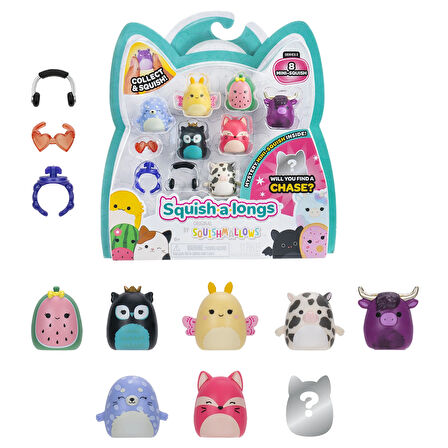 Squishmallows Squish-a-longs 8 Figür + Yüzük Set Seri 2 - 1 ADET
