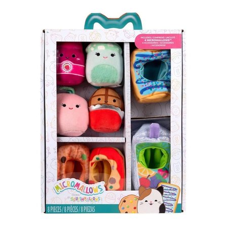 Squishmallows Micromallows Snack Machine Deluxe Peluş Seti 8 Parça Lisanslı Mini 6 cm
