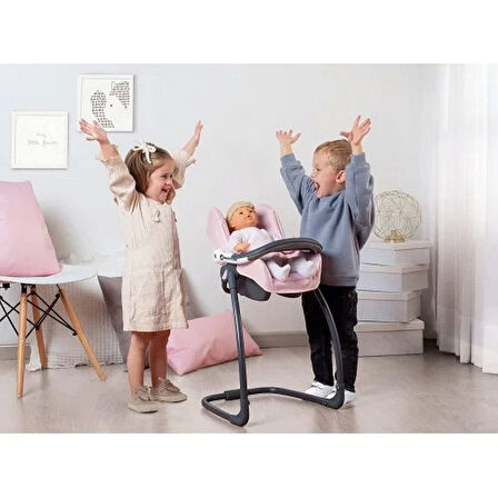 Maxi - Cosi 3 Özellikli Oyuncak Bebek Mama Sandalyesi Pembe OYUNCAK BEBEK DAHİL DEĞİLDİR