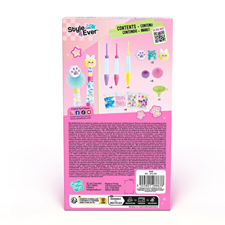 Kawaii Pembe Style 4 Ever Yummy DIY Kalem Yapım Seti Çocuklar İçin 3 Lü Tatlı Tasarım Kit 20cm