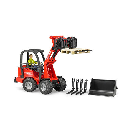 Bruder Schäffer 2034 Kompakt Yükleyici, Sürücü Ve Aksesuarları BR02191