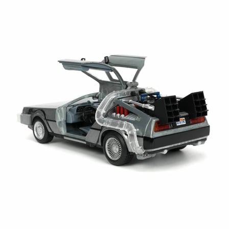 Geleceğe Dönüş Delorean Zaman Makinesi 1:24 Die Cast Metal Işıklı Model Araba 18 cm