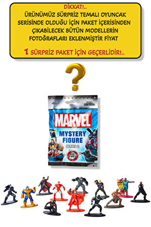 Marvel Nano Metalfigs Sürpriz Paket – 1 Figür Çıkıyor, Koleksiyonluk Marvel Oyuncağı - 4 CM