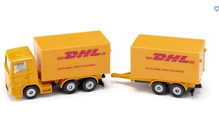 Siku DHL TIR Kamyon Römorklu Diecast Oyuncak Model Koleksiyonluk Metal Çekici Dorse Lisanslı 15.2 CM