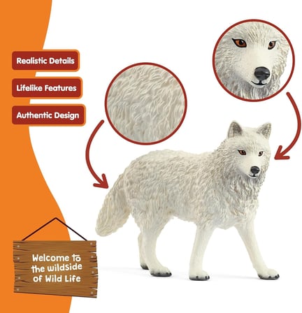 Schleich El İşçiligi Kutup Kurdu Figürü Arctic Wolf 17014 Koleksiyon Oyuncak 8,5x3x6,5 CM