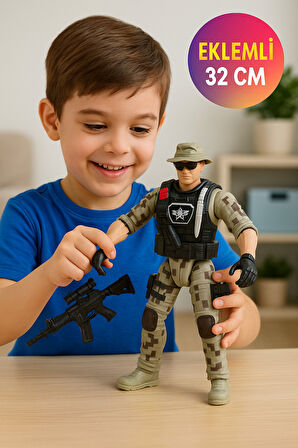 Tam Teçhizatlı Asker Figür - 32 cm