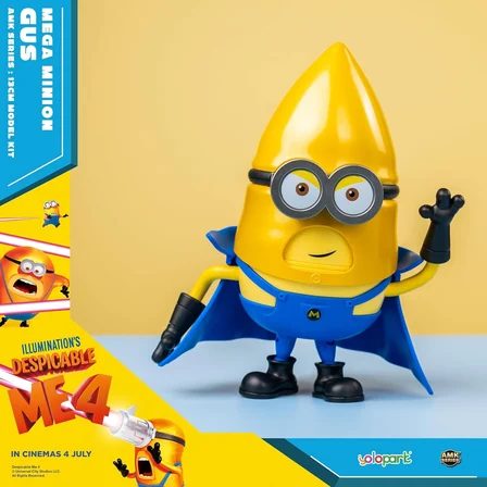 Minion 4 Mega Gus Aksiyon Figürü Değiştirilebilir Yüzler Döner Kafa Hareketli Eklem 13 cm
