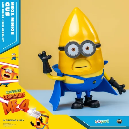 Minion 4 Mega Gus Aksiyon Figürü Değiştirilebilir Yüzler Döner Kafa Hareketli Eklem 13 cm