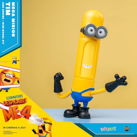 Despicable Me 4 Mega Minion Tim Esnek Kol Manyetik Kafa Değişen Yüz Aksiyon Figürü Oyuncak 13 CM