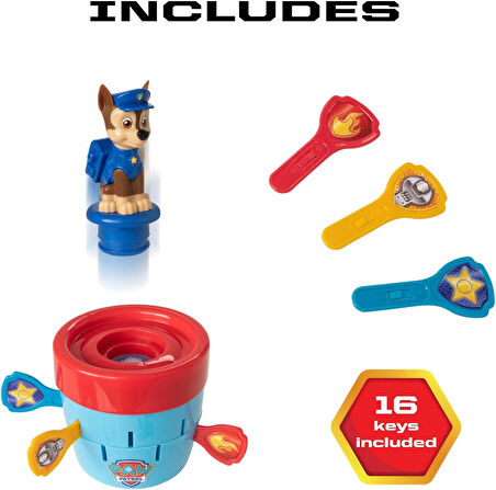 Paw Patrol Pop Up Chase Oyun Seti – 16 Anahtarlı Sürpriz Eğlence, 18 Ay+ Çocuklar İçin