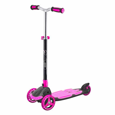 Evo 3 Tekerlekli Katlanabilir Illuminate Işıklı Pembe Scooter - 50 KG