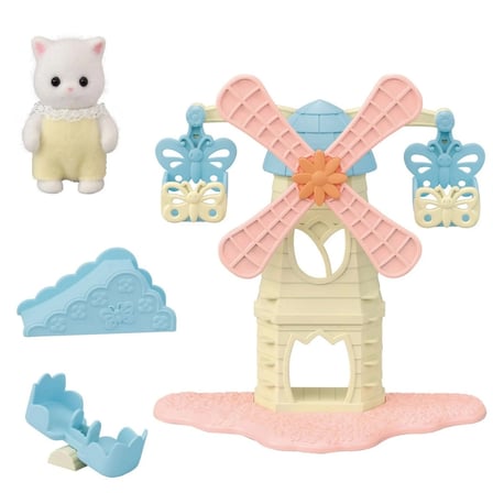 Sylvanian Families Bebek Yel Değirmeni Parkı 5526 İran Kedi Figürlü Oyun Seti 4 cm