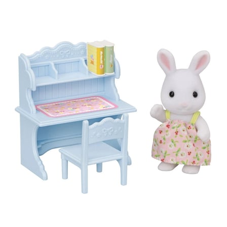 Sylvanian Families Kar Tavşanı Kız Maisie Figürlü Çalışma Masası Oyun Seti 7,5 cm