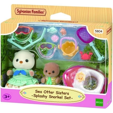 Sylvanian Families Su Samuru Kız Kardeşler Şnorkel Seti 5804 2 Figür 4-7 cm