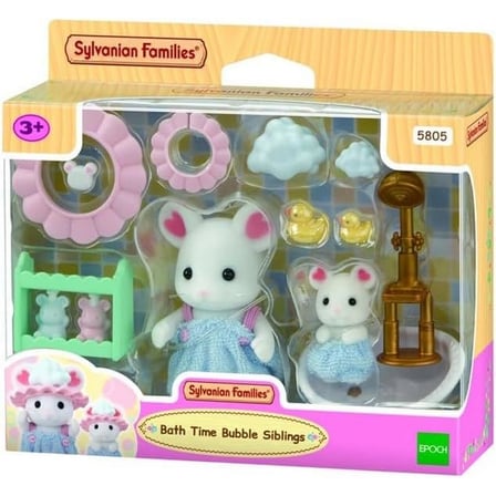 Sylvanian Families Köpüklü Banyo Kardeşleri Marshmallow Fare Figür Seti 5805 3-7 cm