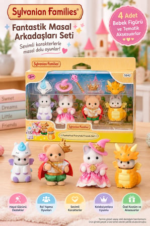 Sylvanian Families Fantastik Masal Arkadaşları 4'lü Bebek Figür Seti 5842 4-6 cm 