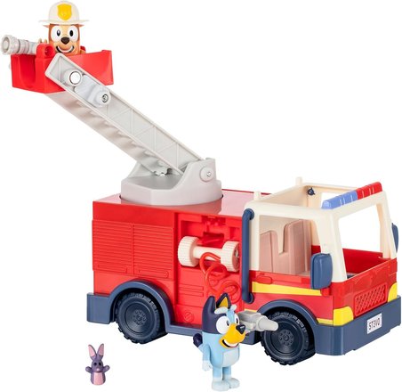 Bluey İtfaiye Kamyonu Figür Seti Firetruck Bingo Bluey Bob Bilby Merdivenli Oyuncak 20 cm