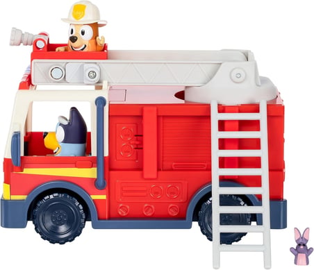 Bluey İtfaiye Kamyonu Figür Seti Firetruck Bingo Bluey Bob Bilby Merdivenli Oyuncak 20 cm