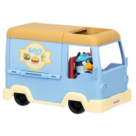 Bluey Food Truck Oyun Seti Lisanslı Figürlü Kafe Kamyonu Restoran Oyuncağı 28x14x18 cm