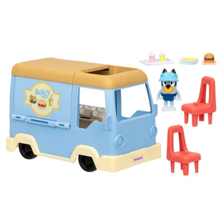 Bluey Food Truck Oyun Seti Lisanslı Figürlü Kafe Kamyonu Restoran Oyuncağı 28x14x18 cm