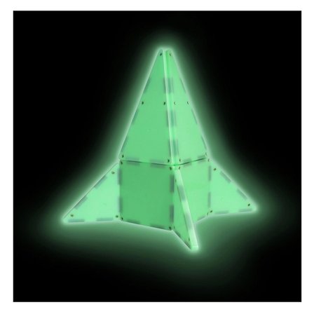 Magna-Tiles Glow 16 Parça Manyetik Yapı Seti Gece Parlayan LED Işıklı STEM Oyuncak