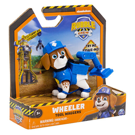 Paw Patrol Rubble Wheeler Tool Waggers Crew Figür