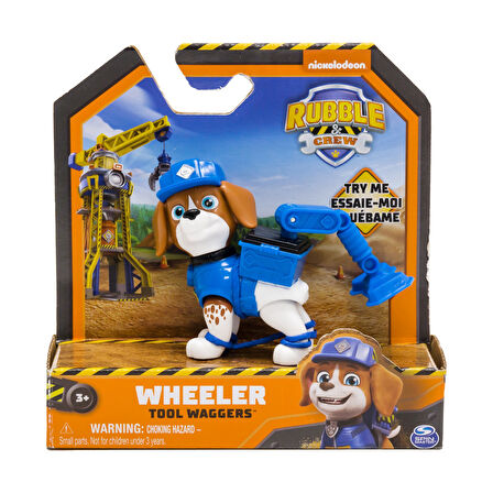 Paw Patrol Rubble Wheeler Tool Waggers Crew Figür
