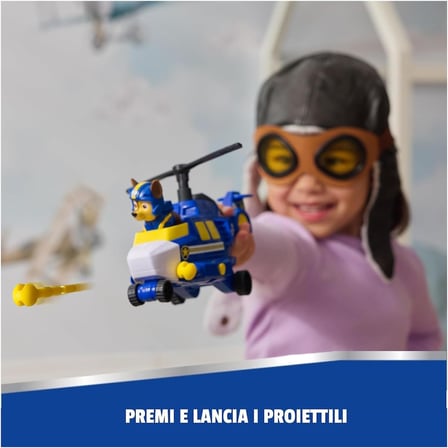 PAW Patrol Air Rescue Chase Spin Master Mermi Atan Polis Helikopteri 18 cm + 7 cm Figür 2 Mermi
