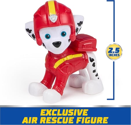 Paw Patrol Air Rescue Marshall İtfaiye Uçağı + Figür | 2 Mermi Fırlatmalı