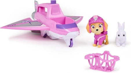 PAW Patrol Air Rescue Skye Kurtarma Uçağı Seti Pençeli Sepetli 6 cm Figür + Tavşan