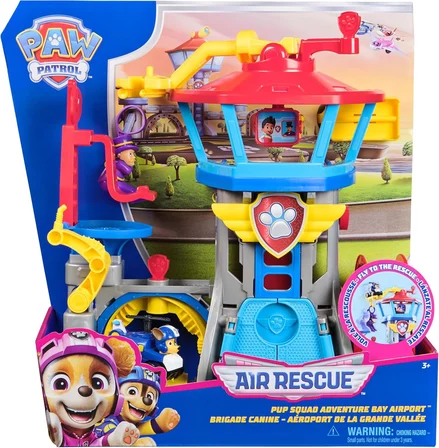 PAW Patrol Air Rescue Pup Squad Havaalanı Kulesi 30cm Araç Fırlatıcı + Chase + Humdinger