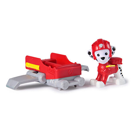 PAW Patrol: Action Pups Marshall Aksiyon Figürü ve Katlanabilir Kanatlı Hoverboard Uçağı - 5 CM