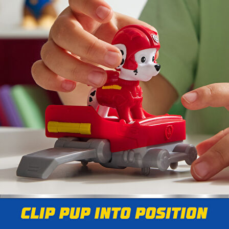 PAW Patrol: Action Pups Marshall Aksiyon Figürü ve Katlanabilir Kanatlı Hoverboard Uçağı - 5 CM