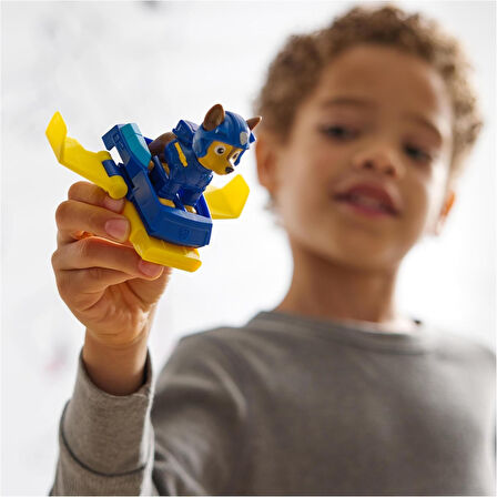 PAW Patrol: Action Pups Chase Aksiyon Figürü ve Katlanabilir Kanatlı Hoverboard Uçak Oyuncağı - 5 CM