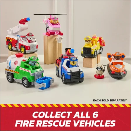 Paw Patrol Fire Rescue Rocky İtfaiye Tankeri 20 cm Araç + Figür + Kıskaç + Kutu