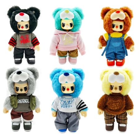 Rebel Bear Moveable Street Sürpiz Paket Peluş Oyuncak Koleksiyon Anahtarlık 20cm Anime Figür HediyeXL