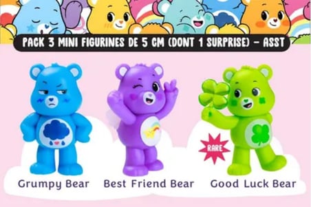 Care Bears Mini Koleksiyon Figürleri 3'lü Paket - 1 ADET