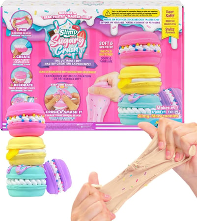 Slimy Sugary Crush Macaron Slime Seti DIY Makaron Yapım Oyuncak ASMR Kokulu Eğitici Hediye Seti!