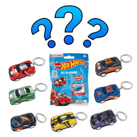 Hot Wheels GT K-Cars Sürpriz Anahtarlık 3D Yumuşak Dokulu Koleksiyon Oyuncağı 10 CM - 1 ADET