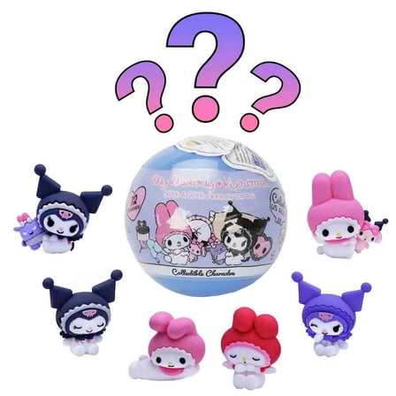 My Melody ve Kuromi 3D Sürpriz Figür 5 Cm Yumuşak Dokulu Koleksiyon Oyuncağı - 1 ADET