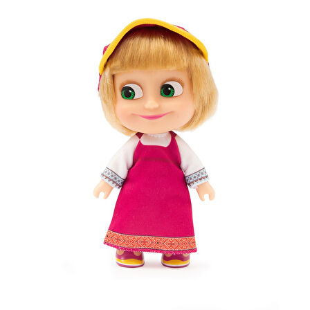 Masha & Koca Ayı - 12 CM Masha Bebek - Klasik Yaz Kıyafetli