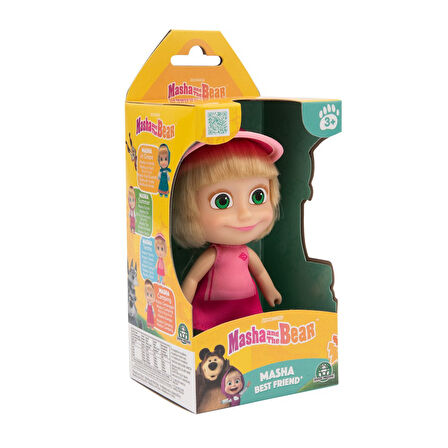 Masha & Koca Ayı - 12 CM Masha Bebek - Tenis Kıyafetli