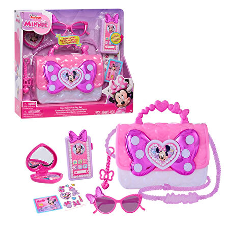 Sesli ve Işıklı Minnie Mouse Kurdele Çanta Seti
