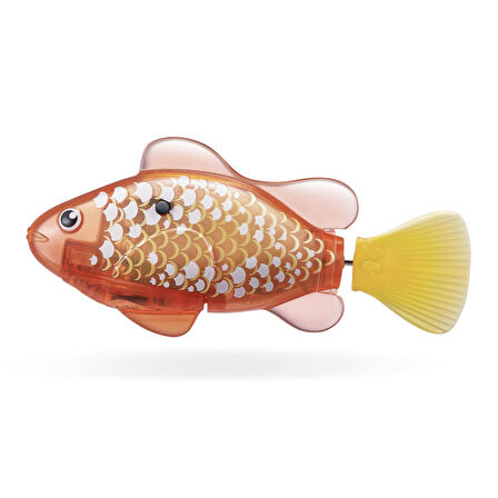 1.8 Metre Derine Dalan Suda Renk Değiştiren Yüzen Pilli Robo Alive Balık - 6.8 CM - 1 ADET - ALTIN