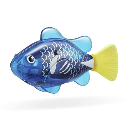 1.8 Metre Derine Dalan Suda Renk Değiştiren Yüzen Pilli Robo Alive Balık - 6.8 CM - 1 ADET - MAVİ