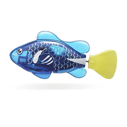 1.8 Metre Derine Dalan Suda Renk Değiştiren Yüzen Pilli Robo Alive Balık - 6.8 CM - 1 ADET - MAVİ