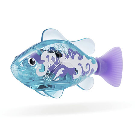 1.8 Metre Derine Dalan Suda Renk Değiştiren Yüzen Pilli Robo Alive Balık - 6.8 CM - 1 ADET - TURKUVAZ