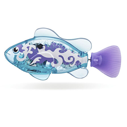 1.8 Metre Derine Dalan Suda Renk Değiştiren Yüzen Pilli Robo Alive Balık - 6.8 CM - 1 ADET - TURKUVAZ