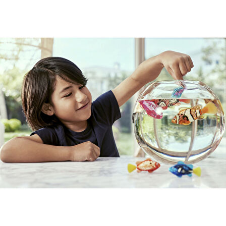 6 ADET Derine Dalan Suda Renk Değiştiren Yüzen Pilli Robo Alive Balıklar - 6.8 CM - 6 ADET TAM SET
